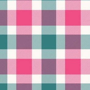 Tartan Plaid in Pink and Teal