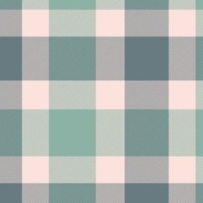 Sage Green Checkered Pattern Wrapping Paper by enframe studio