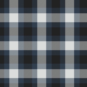 Modern Black and Blue Tartan Plaid