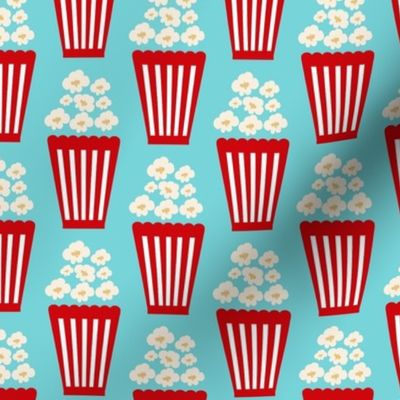 Medium Scale Movie Night Popcorn on Pool Blue