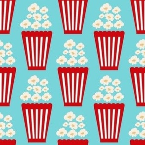 Medium Scale Movie Night Popcorn on Pool Blue