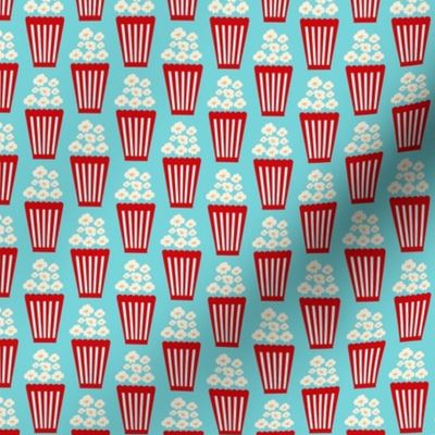 Small Scale Movie Night Popcorn on Pool Blue