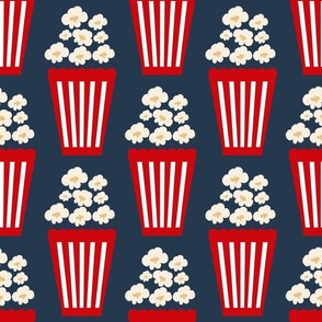 Large Scale Movie Night Popcorn on Navy
