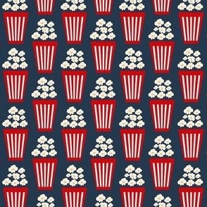 Medium Scale Movie Night Popcorn on Navy