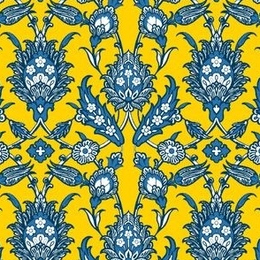 1888 Persian Design by Albert Racinet - U of California Los Angeles colors- Blue on Gold