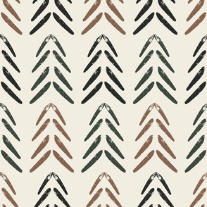 Green and Brown Tree Pattern (18" Fabric/12"Wallpaper)