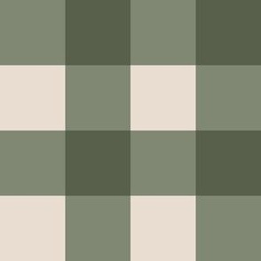 Small Green and Cream Checkerboard (6")