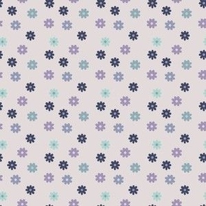 Tiny Ditsy Graphic Floral (Purple)