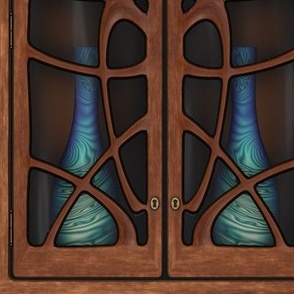 Art Nouveau Wood Cabinet