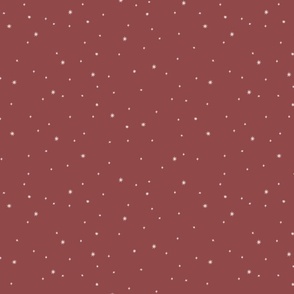Realm of the cats night sky, ditsy stars coordinate- marsala (#904849) - large
