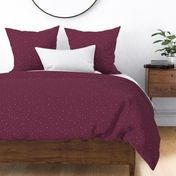 Realm of the cats night sky, ditsy stars coordinate - burgundy (#6f3048) - large