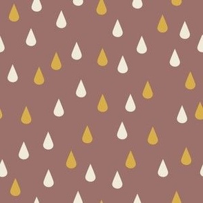 Medium // Dewdrops Gather: Raindrop Coordinate - Burlwood Purple