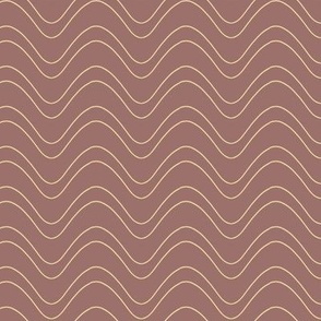 Medium // Wandering Rivers: Wavy Horizontal Stripes - Burlwood Purple