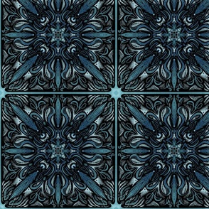 Etched Tiles - Black