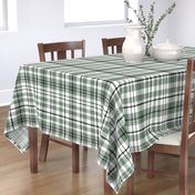 Modern Tartan Plaid Green, Blue, White