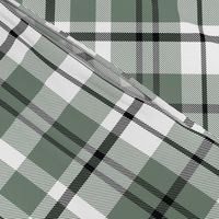 Modern Tartan Plaid Green, Blue, White