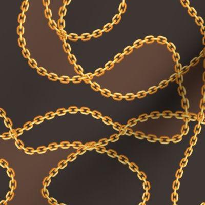 Chains on Two-Tone Dark Leather