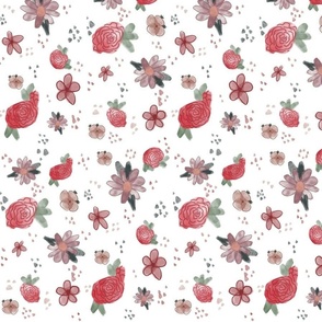 White red floral