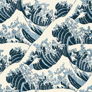 Hokusai Great Wave off Kanagawa-large - reconstructed original artwork 
