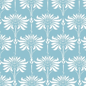 Vintage Chrysanthemum Wall paper Calm Blue copy