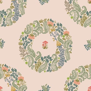 Floral scandi wreath_pink blush_shabby chic home decor (and nursery).