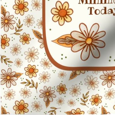 14x18 Panel Let's Keep the Dumbfuckery To A Minimum Today Sarcastic Sweary Adult Humor Floral for DIY Garden Flag Small Towel or Wall Hanging