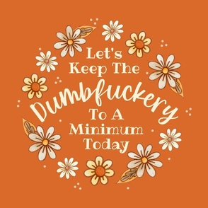 18x18 Panel Let's Keep The Dumbfuckery to a Minimum Today Sarcastic Sweary Adult Humor for DIY Throw Pillow or Cushion Cover
