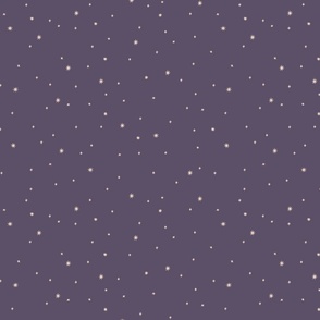 Realm of the cats night sky, ditsy stars coordinate - lilac purple haze  (#69928a)