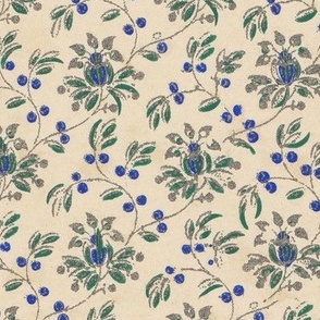 blue berry dainty floral