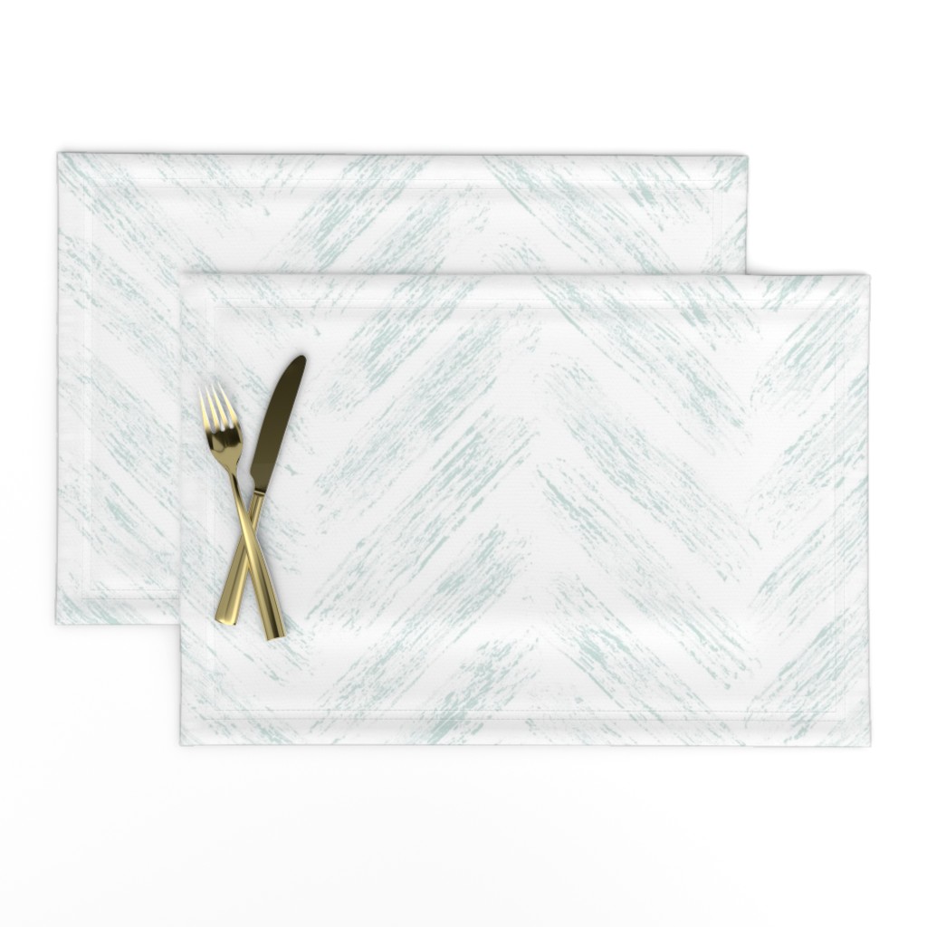 chevron brush stroke - sea glass color - herringbone wallpaper - coastal green wallpaper