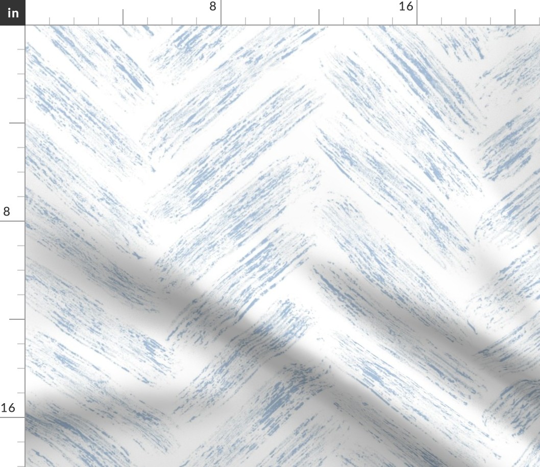 chevron brush stroke - sky blue color - herringbone wallpaper - coastal blue wallpaper