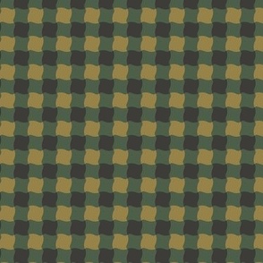 Groovy Gingham Peat & Pine - Small scale