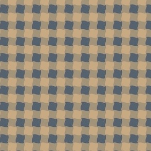 Groovy Gingham Oat & Stone - Small scale