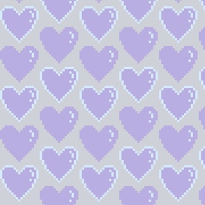 Lilac Pixel Hearts