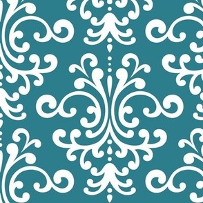 damask xl custom green blue