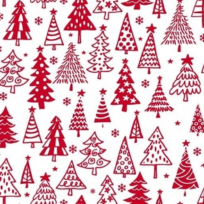 267 Christmas Trees red