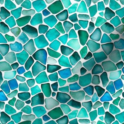 Smaller Scale Sea Glass Mosaic