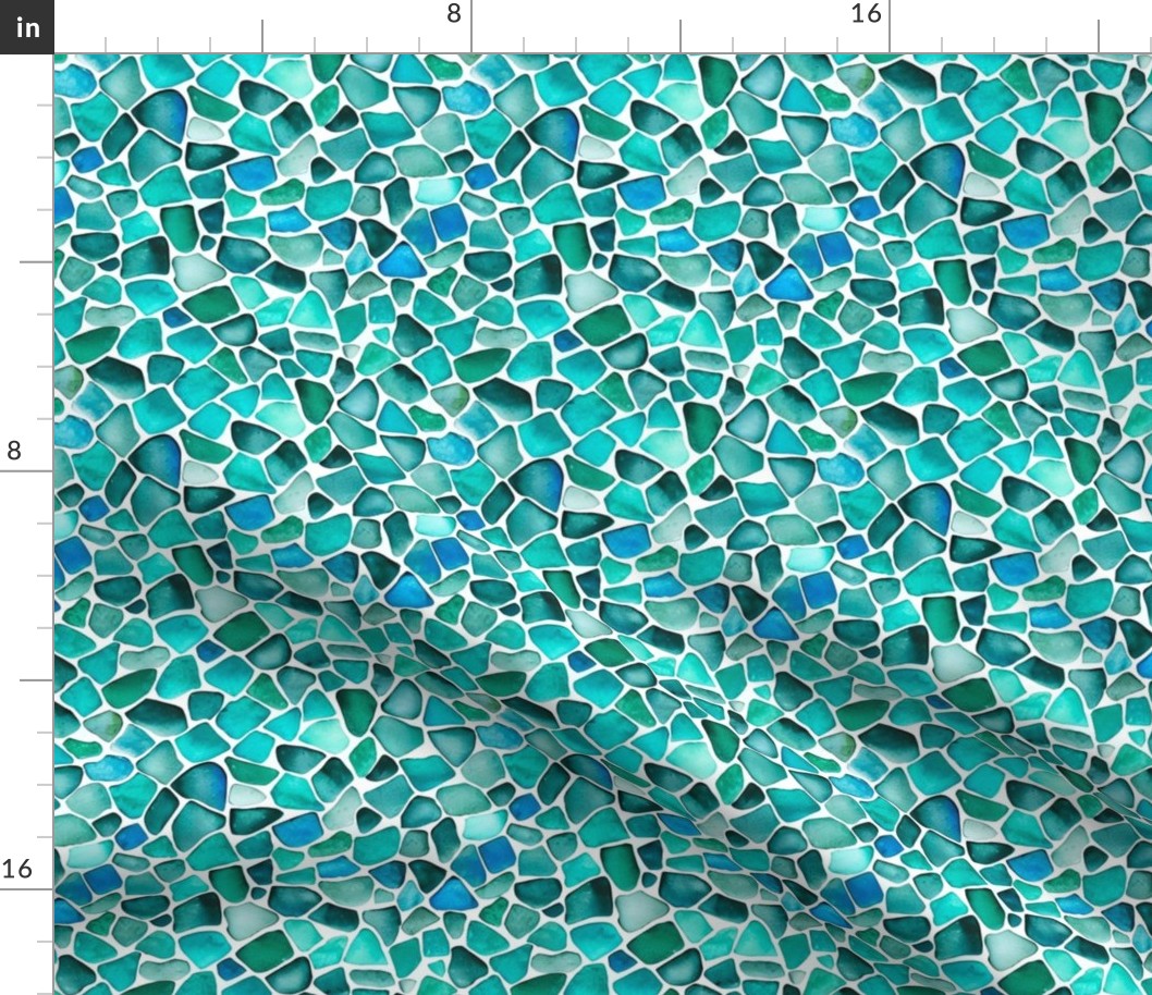 Smaller Scale Sea Glass Mosaic