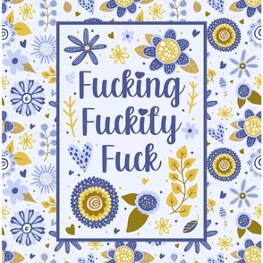 14x18 Panel Fucking Fuckity Fuck Sarcastic Sweary Adult Humor for DIY Garden Flag Banner Small Wall Hanging