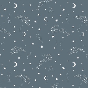 Bunny Constellations - on Dark Blue