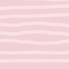Pastel Pink Hand Drawn Stripes 