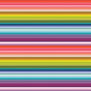 1/4" rainbow stripes