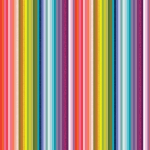 rotated 1/4" rainbow stripes