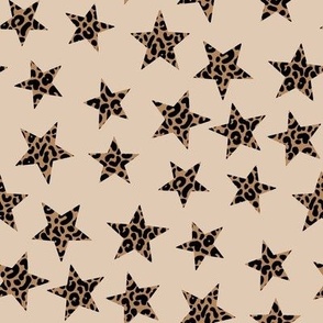 SMALL leopard stars fabric - fun animal print fabric gen z cute trendy designs