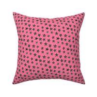 MINI zebra print stars fabric - bold and graphic zebra print - pink