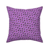 MINI zebra print stars fabric - bold and graphic zebra print - purple