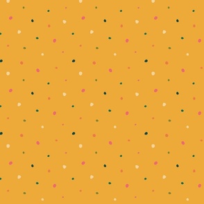Gold Polka Dots - Medium Scale