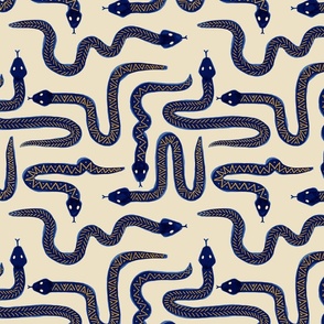 Snake (Ivory & Navy)