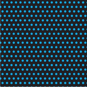Sophisticated Blue Polka Dots A-Line Dress