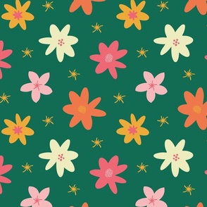 Island Floral Green - Large